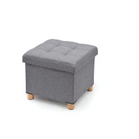 DK Living Ottoman 38x38cm con piedi in legno