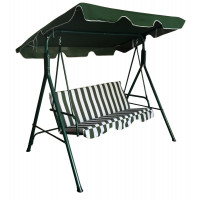 Dondolo Sorrento verde rigato 170x115x152 Biacchi Ettore