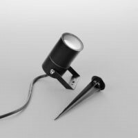 Proiettore Akron nero con picchetto 35W Fan Europe