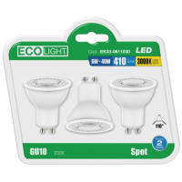  Lampadine Ecolight Led Gu10 Sp 6W N.C f3Pz 4000K  