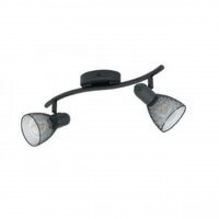 Plafoniera con 2 faretti Carovigno nero 40W Eglo