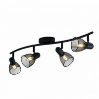 Plafoniera con 4 faretti Carovigno nero 40W Eglo