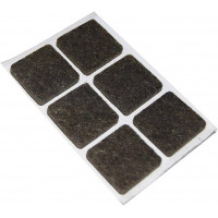 FELTRINI ADESIVI QUADRI MARRONI 30X30MM CONFEZIONE DA 8PZ