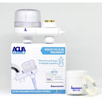 Idro bric aquasan compact bianco filtro acqua rubinetto depuratore 2000lt kit con due cartucce  