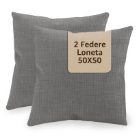 FODERA  50X50 CM TINTA UNITA LONETA GRIGIO