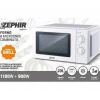 Zephir ZHC20M Forno Microonde 20 Litri con grill, Bianco 1100 +900 w  grill   