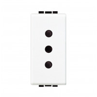 Fp light - presa 2p+t 10a 250vac colore bianco - BTICINO