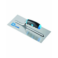 Ausonia Frattazzo acciaio liscio 28x12cm  manico gomma 
