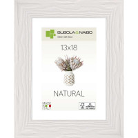 cornice sandra in legno serie trendy colore bianco 13 x 18 cm 