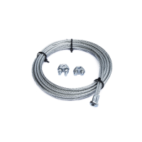 Kit 2 pz Fune zincata per basculanti Ø 4 mm da 2,5 mt con gancio a t