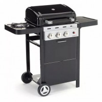 Sochef Barbecue a Gas Pietra Lavica 2 Fuochi 8,1kW con Fornello Laterale