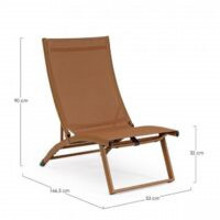 Poltrona lounge reclinabile Taylor pecan Bizzotto Andrea