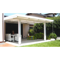GAZEBO PERGOLA LEGNO MT4X3 BIANCO 