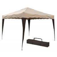 Gazebo pieghevole 3x3 con borsa beige Biacchi Ettore