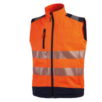 Gillete alta visibiltà  Softshell Dany - arancio fluo - taglia XL