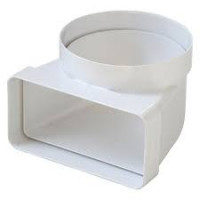 Giunto verticale da tubo mm100 a tubo mm120x60 bianco