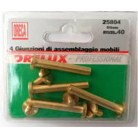 oreca  giunzioni per mobili 6x40mm confezione da 4 pz 