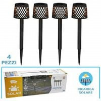 Lampada solare Gretita nera set 4 pezzi Newgarden