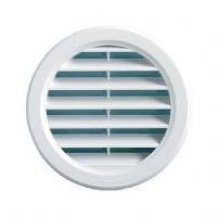 griglia aerazione tonda  ad incasso in plastica D. 100mm 