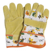 Guanto da giardino bimbo in pelle e cotone a fantasia misura s