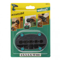 Wolfcraft guida per fori 5-6-8-10 mm. base sagomata a v  