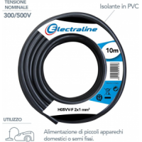 CAVO H05VV-F 2X1 MT 10 NERO