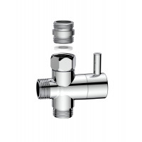 Deviatore universale a due vie in ottone con riduttore 