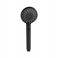 Doccetta nera con pulsante getto stop e 5 getti - Serie Zeus D.11cm attacco 1/2" 