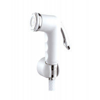 Idroscopino Duplex Ariel bianco in abs con flessibile 2 getti  D. 4 cm 