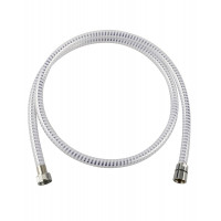 Flessibile per doccia plastica rinforzata  cm 150 1/2" bianco idro bric