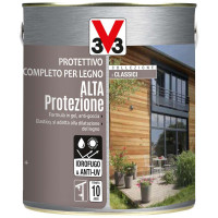 V33 protettivo completo per legno alta protezione all' acqua  noce antico flacone da 2.5 lt 