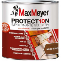 Impermeabilizzante Protettivo per Legno Noce - Finitura Satinata con Cera - 0,75 L