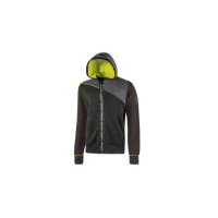 U-POWER felpa zip Jupiter  Black carbon taglia M