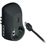 Adattatore 2 prese 10A e 1 presa tedesca 1 presa USB Bticino 