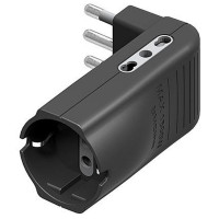 Adattatore corner bticino 2 prese 10a 1 presa tedesca e spina 10a antracite 