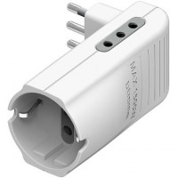 Adattatore corner bticino 2 prese 10a 1 presa tedesca e spina 10a bianco 