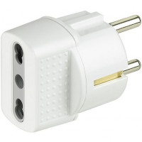 Bticino kit adattatore spina tedesca e presa bipasso colore bianco 