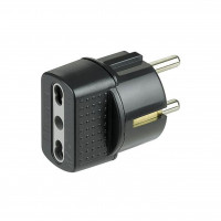 Bticino kit adattatore spina tedesca e presa bipasso colore nero 