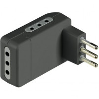 KIT - ADATTATORE CORNER 3 PRESE  10A SPINA 90 gradi 