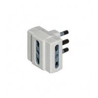 KIT - ADATTATORE TRIS 3 BIPASSO 16a  SP BIANCO 