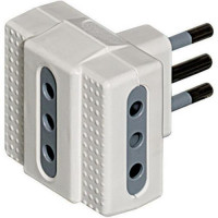 KIT - ADATTATORE TRIS 3 SP 10A BIANCO 