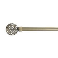 KIT BASTONE IN FERRO CM.120/210 BRONZO CON SUPPORTI 