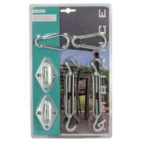 Kit di fissaggio per velo telo ombra 6 pz 