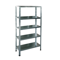 SCAFFALE METALLICO IN KIT GRIMA ZINCATO CON 5 RIPIANI E PORTATA TOTALE 325 KG, 100X40X185 CM