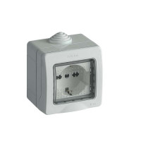 Kit - presa schuko bipasso in custodia ip55 2 moduli