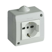 KIT - PRESA SCHUKO BIPASSO IN CUSTODIA  IP40