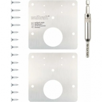 wolfcraft Set di riparazione per cerniere a tazza - lato anta, confezione da 17 pz