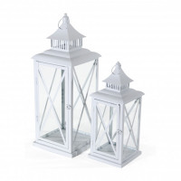 Verdelook Lanterna MONASTIR bianca cm 20X20X51H