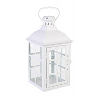 Lanterna Yes Everyday Santarem 17x17x34 cm Bianco