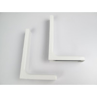 Reggi mensola in acciaio con copertura in plastica con viti e tasselli   18 cm bianco 